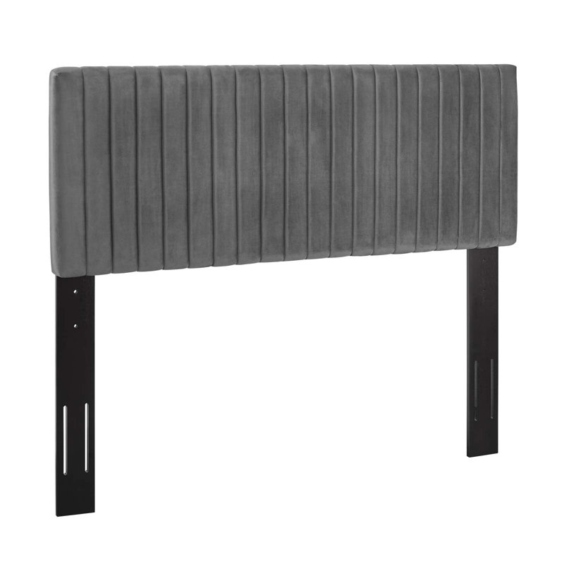 Modway Carson Carrington Stryn Velvet Headboard, Gray, Full/Queen