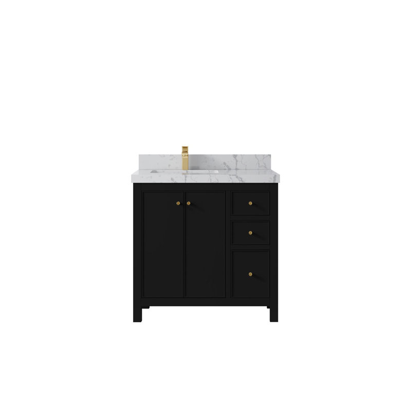 Meuble-lavabo simple 36 po avec plateau Chicago, Venatino