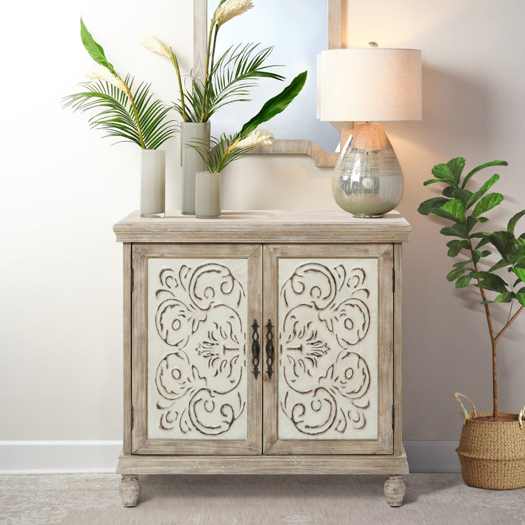 Marlie 2-Door Distressed Farmhouse Accent Cabinet