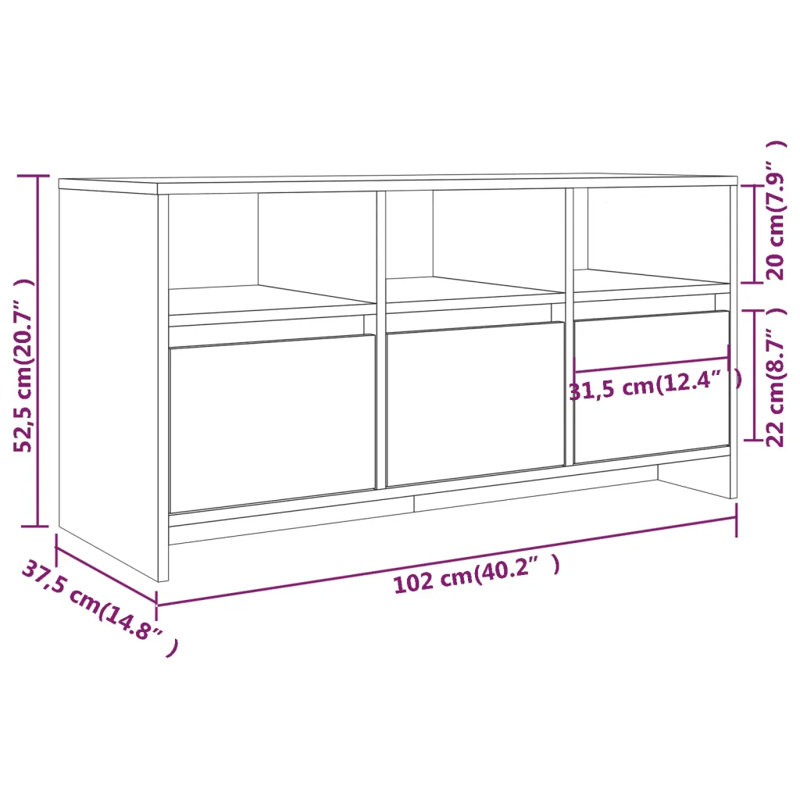 Greysi Unfinished TV Stand, Concrete Grey