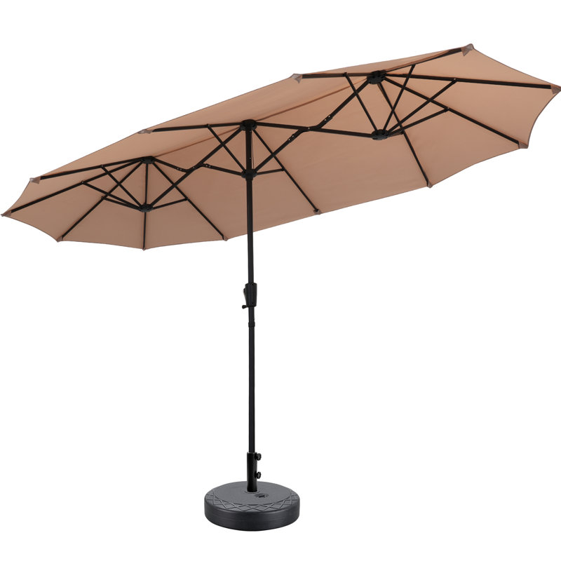  Parasol de patio 13 pi avec base, Kaki