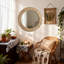 Miroir mural rond tissé à la main, style rustique rustique, idéal pour le salon, la chambre à coucher et la salle de bain-1258895325