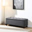 Dark Grey Linen Button- With Close Hinge, 47.5" For Rv, Window Bench, And Storage Of Books Silver Nails, Dorm, Shoe Changing Stool, Bedding-131256678