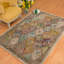 Tapis oriental bleu sarcelle / jaune Efa-23170020