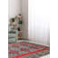 Tapis décoratif en laine de conception unique noué à la main New Age Lahore gris/rouge foncé/bleu 6 pi 1 po x 8 pi 9 po