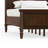 Mid-Century Modern Solid Wood Platform Bed with Cross-patterned Headboard-612561342-612561343