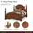 Villa Valencia King Wood and Marble Poster Bed-81840551