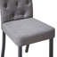Ensemble de salle à manger 5 pièces comprenant 1 table, 2 chaises rembourrées et 2 bancs; Un ensemble de salle à manger de style rustique peu encombrant adapté aux salles à manger et aux cuisines, gris et noir.