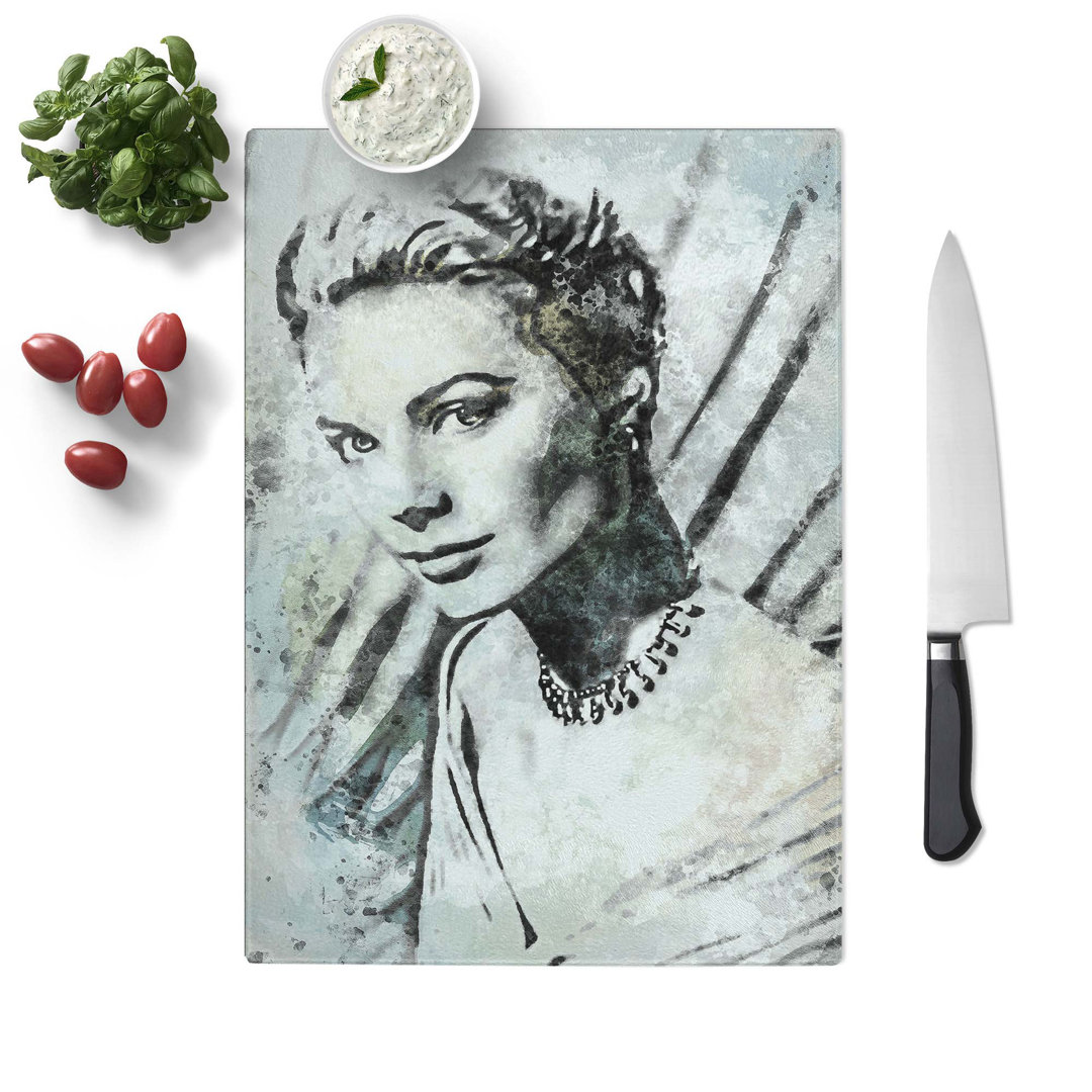 Glass Grace Kelly in Abstract Chopping Board
