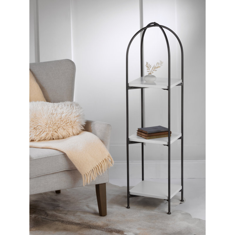 3 Tier Wood & Metal Shelf
