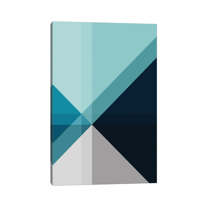 Geometric XVIIIV - Print on Canvas, Wrapped Canvas, 30.48 cm H x 45.72 cm W