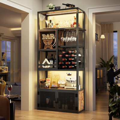Bar avec prises de courant, armoire à café 6 niveaux