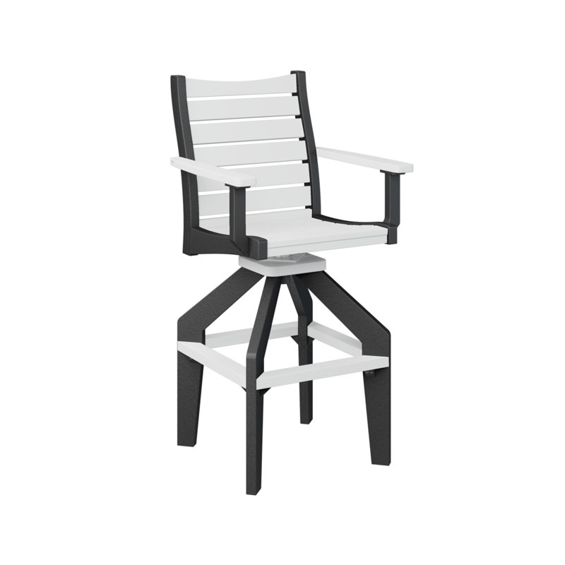 Très grand fauteuil pivotant Berlin Gardens Bristol, Black, Blanc