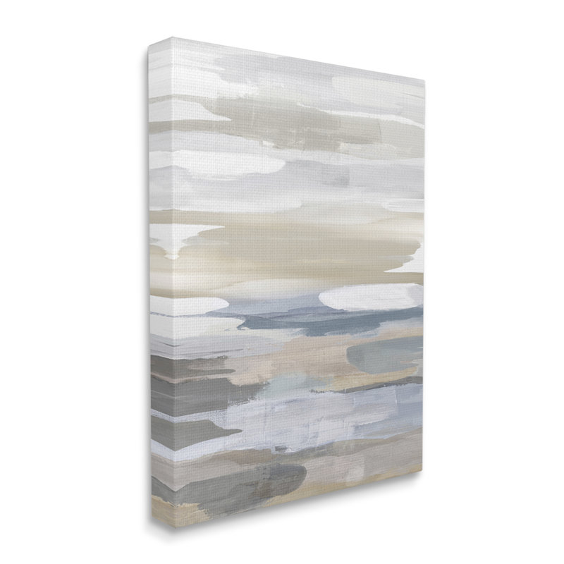 Earthy Abstract Painterly Modern Neutral Tones by Jackie Hanson - Painting on Canvas, Wrapped Canvas, 36" W x 48" H