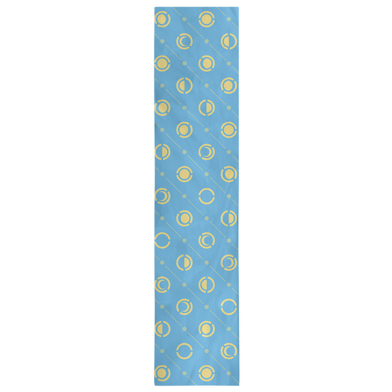 Classic Moon Phases Table Runner, 16" x 72", Teal/Yellow