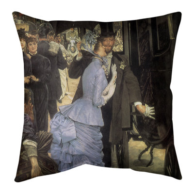 James Tissot Solid Colour Reversible Throw Pillow