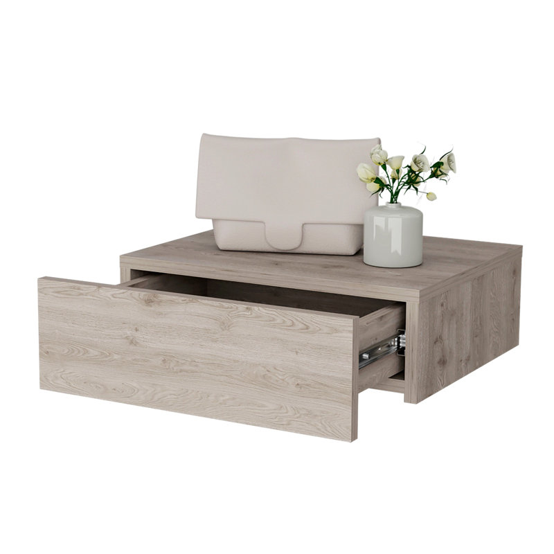 Table de chevet Demarcos, Gris clair