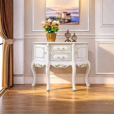 Modern Decorative Cabinet with Carved Handles