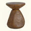 Table d'appoint d'extérieur en bois MGO, finition grain de bois, ensemble de 1