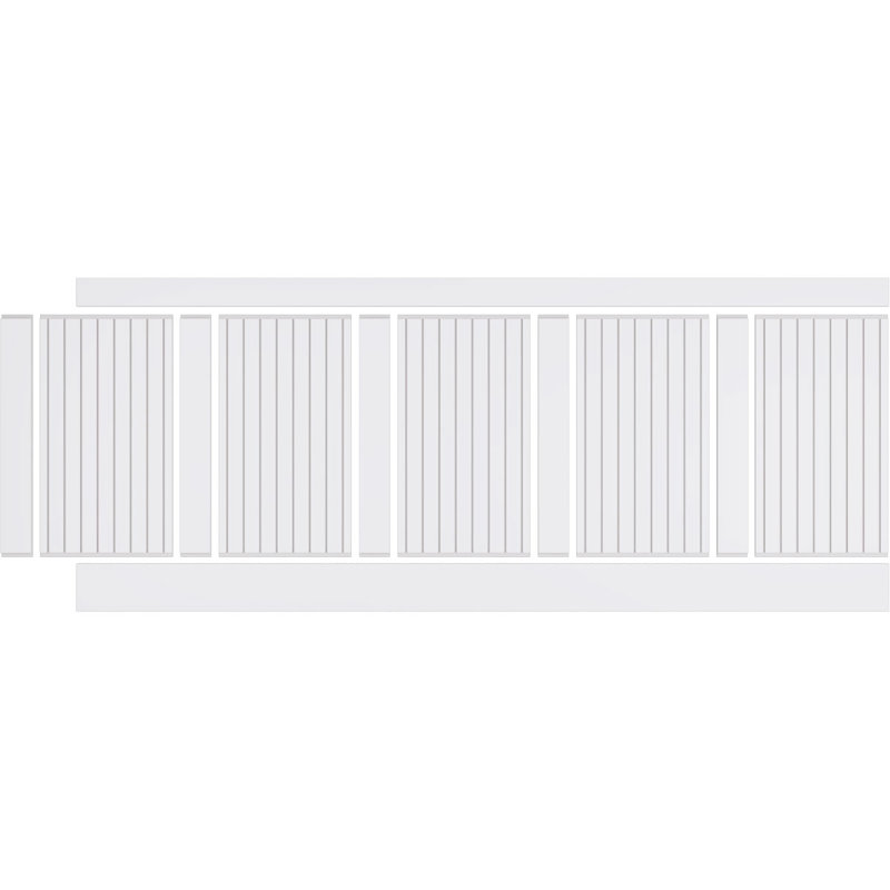 Ensemble de lambris en PVC, H 36 po x l 94,5 po x P 0,625 po