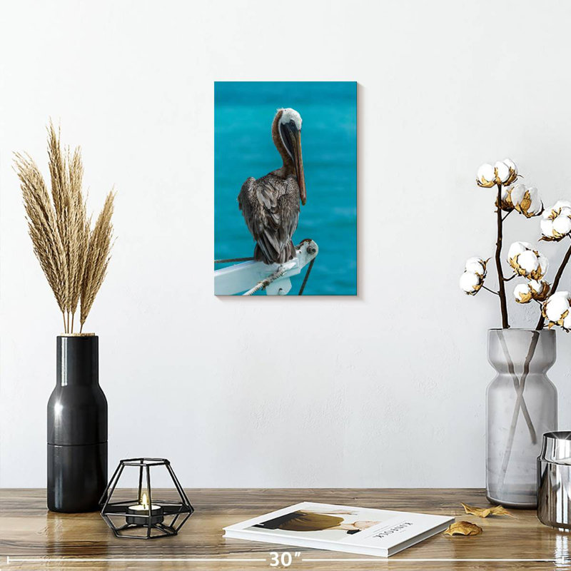 Brampt Perched Brown Pelican, 12" H x 8" W