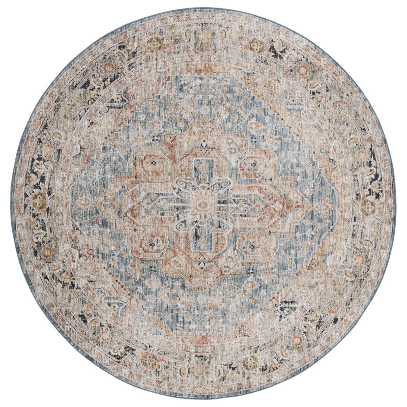 Kater Silverado 110 Area Rug In Blue, Round 6'4"