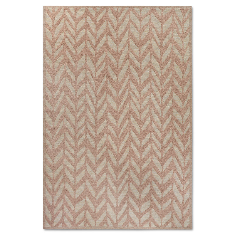 Geometric Collection 1883 Machine Woven Area Rug, Orange, Rectangle 200 x 290cm