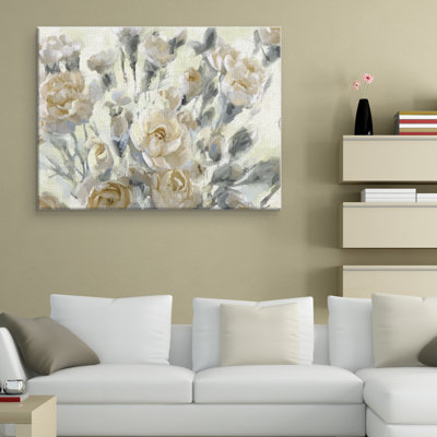Reproduction d’art sur toile « rose garden golds »