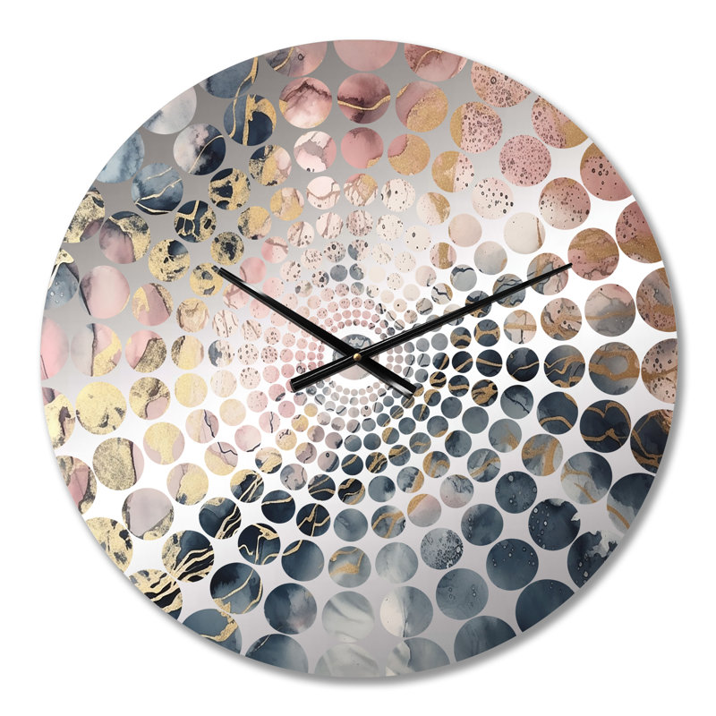 Horloge murale en marbre abstraite Beron, Petit