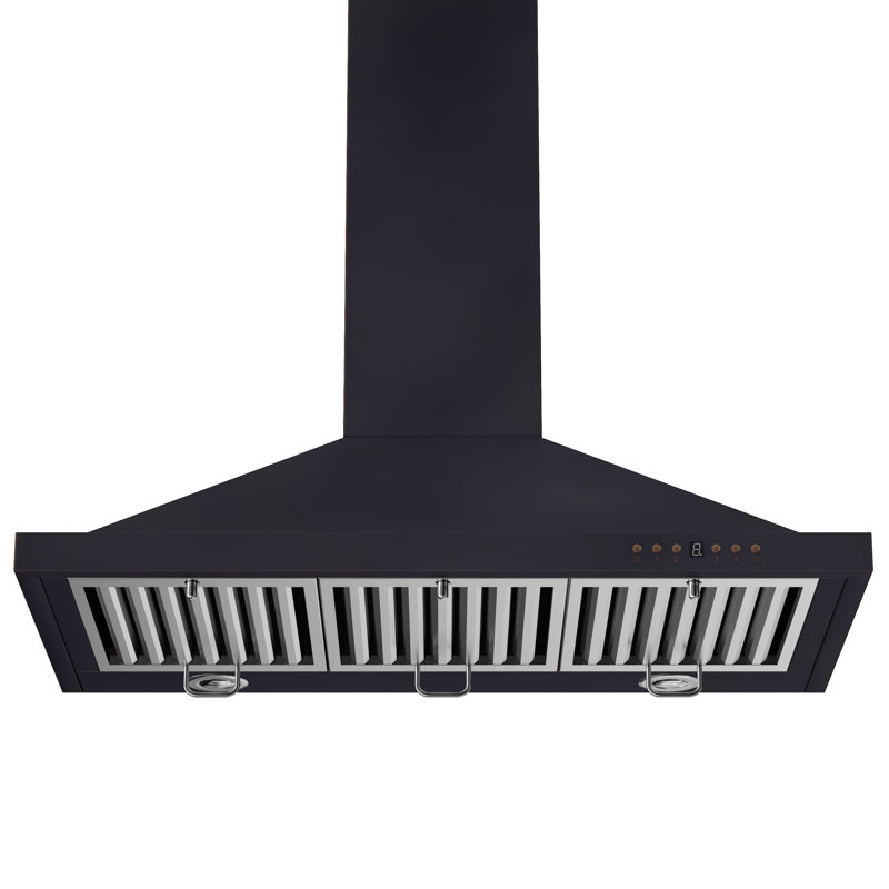 ZLINE 36" Designer Series Fingerprint Resistant Stainless Steel Convertible Vent Wall Mount Range Hood (8KBS-36), 36" W