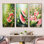«Green and Pink Brush Melon Bounty I», ensemble de 3 reproductions d'art mural Melon