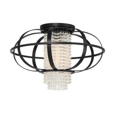 Idlewild 1-Light Ceiling Light in Matte Black