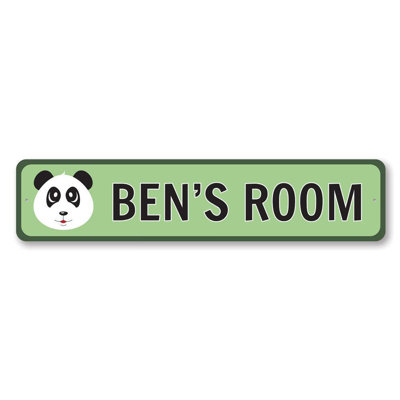 Enseigne en aluminium Panda