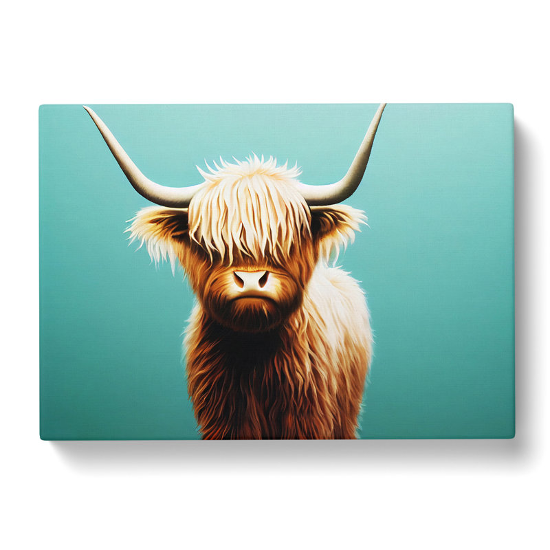 Grand Highland Cow - Wrapped Canvas, 35cm H x 50cm W x 3cm D
