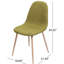 Chaises de salle à manger recouvertes de tissu avec pieds en fer et finition noyer, assemblage requis, l 18 po x P 22,01 po et H 34,93 po