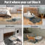Couvercle de litière pour chat avec bac à litière à couvercle ouvert, avec couvercle antidérapant et tapis pour petits chats, chaton (gris)