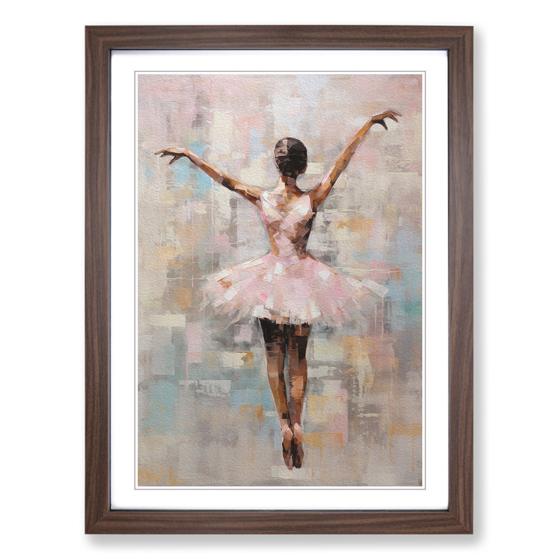 Single Picture Frame Print on Wood, 64cm H x 46cm W, Walnut Framed