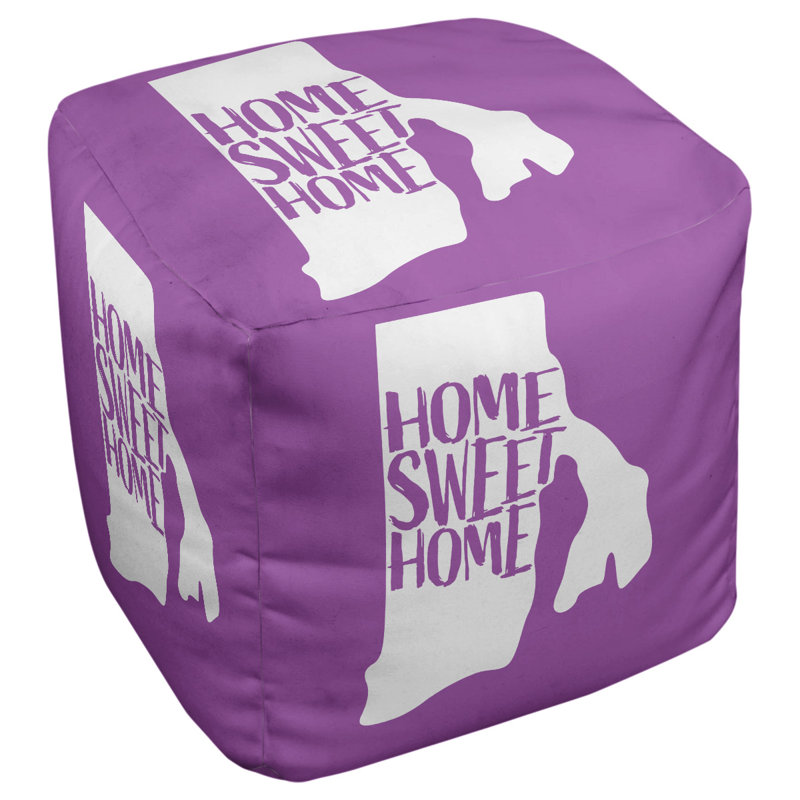 Repose-pieds cubique pour îlot de rhode home, H 13 po x l 13 po x P 13 po, Violet