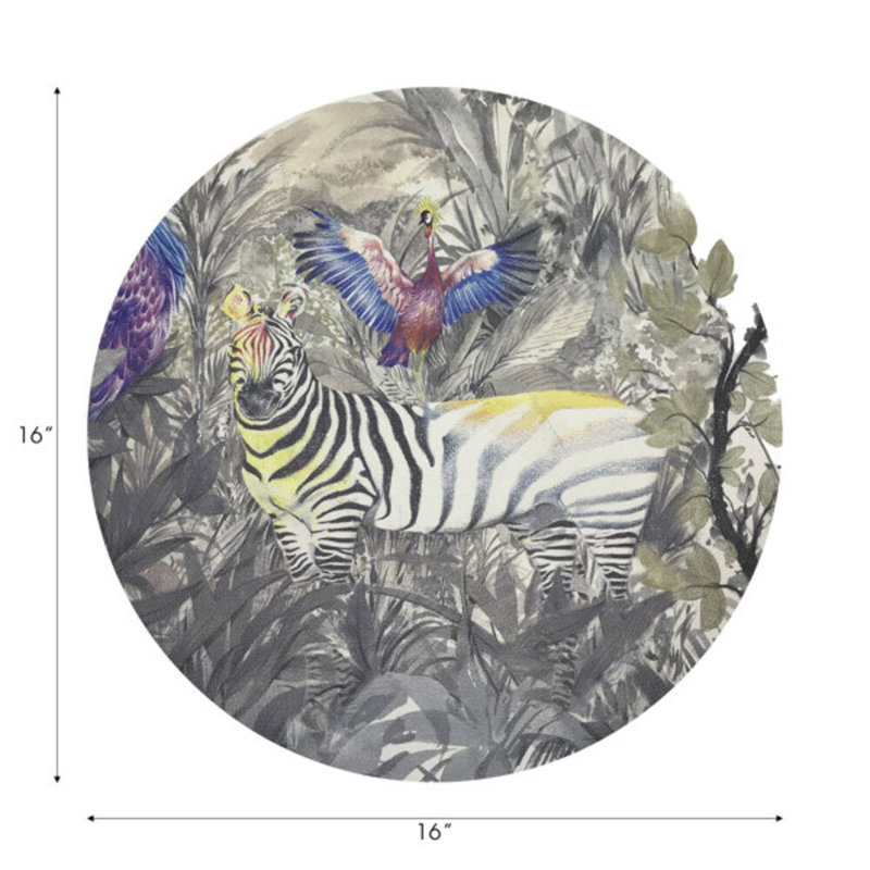 Arcadia Zebra Pebble 16" Vinyl Placemat