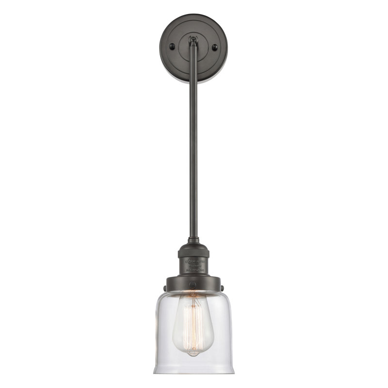 Dominica 1 - Light Single Pendant, Oil Rubbed Bronze, Clear, 10" H x 5" W x 5" D