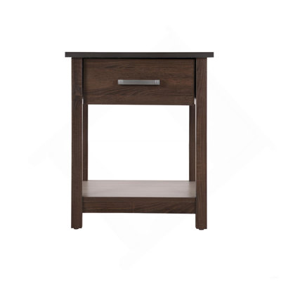 Contemporary Wenge Finish Nightstand with Sleek Modern Design