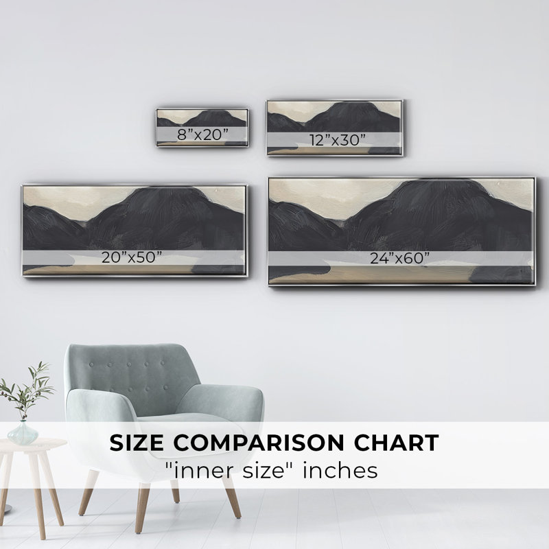 Mountain Range IV- Framed Canvas