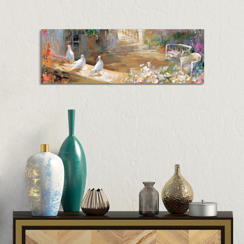 Peaceful Yard by Willem Haenraets - Wrapped Canvas Panoramic Print, 30.48 cm H x 91.44 cm W x 1.91 cm D