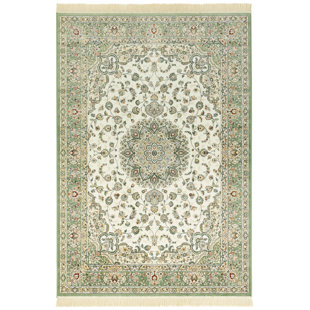 Antik Nain Tufted Cream/Green Rug