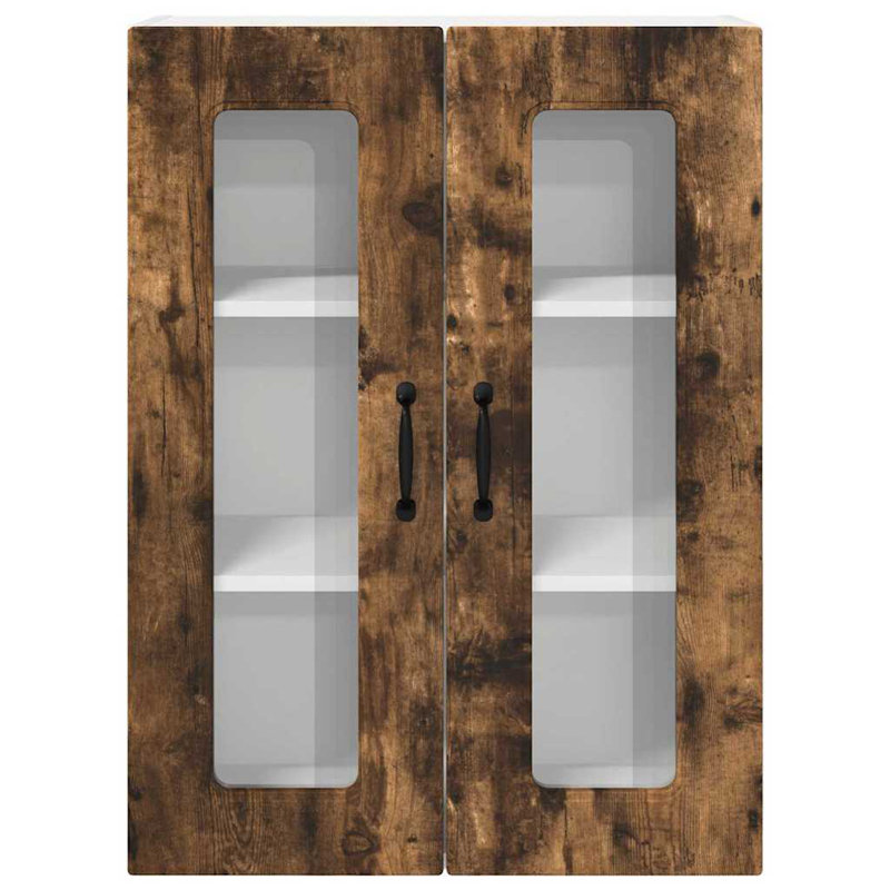 Vidaxl Kitchen Wall Cabinet Sonoma Oak 60 X 31 X 80 Cm Engineered Wood, 80cm H x 60cm W x 31cm D, Smoked Oak