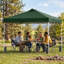 Tente de pavillon escamotable extérieure durable et facile à installer de 10 pi x 10 pi pour une utilisation lors d'une fête dans la cour-126573635