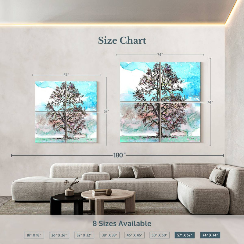 Harnek Tree Line I, H 57 po x l 57 po