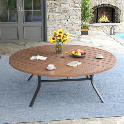 63" Outdoor Round Patio Dining Table