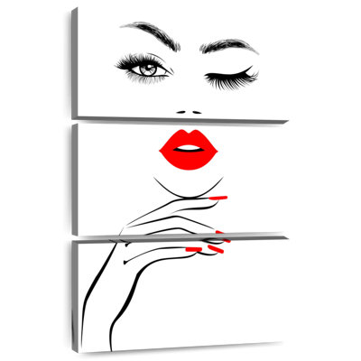 Femme de la Navette aux lèvres rouges