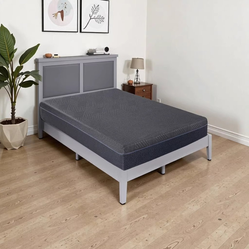 11-inch Queen Green Tea Gel-Infused Memory Foam Mattress in a Box, Dark Gray, Queen
